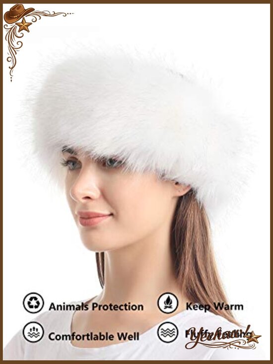 Faux Fur Headband Elastic Winter Earwarmer Earmuff main image 3